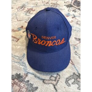 Denver Broncos Sports Specialties Single Line Script Hat Snapback Mint NFL